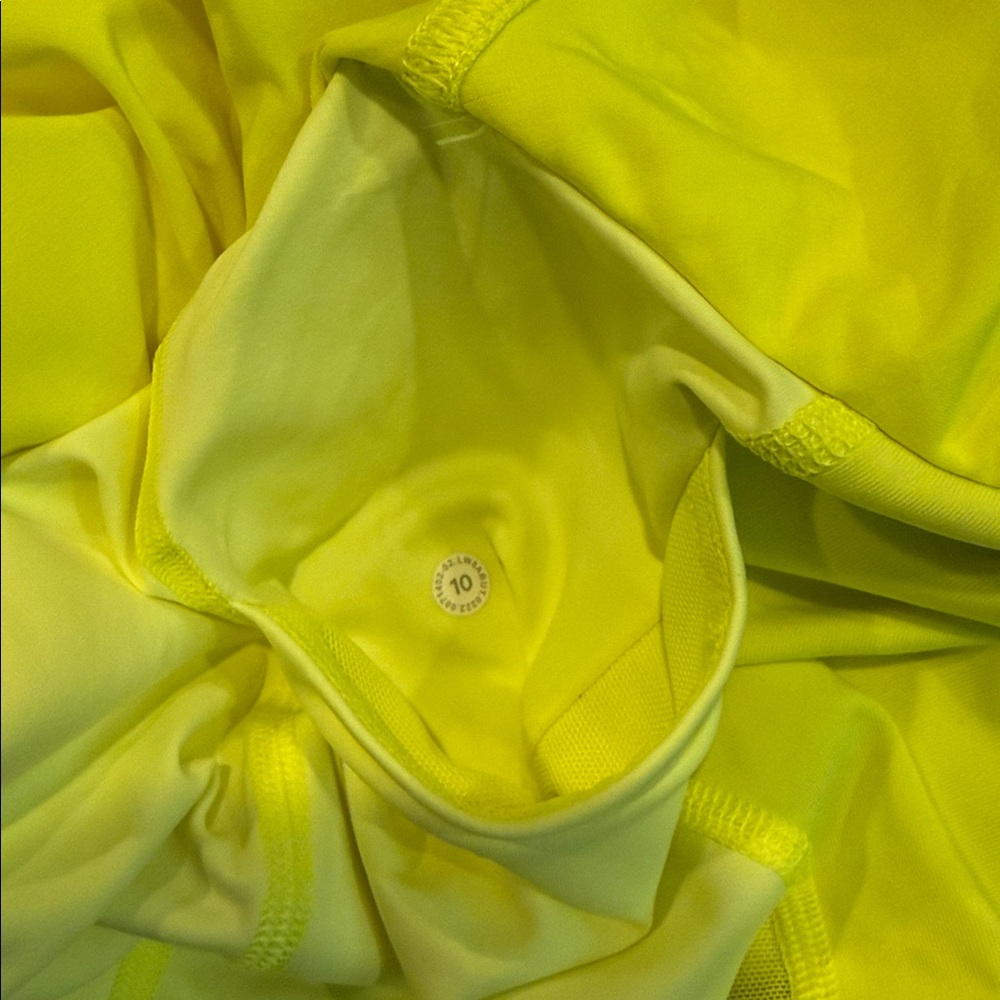 🍋Lululemon Court Rival High-Rise Skirt Long Size 10 Highlight Yellow W8ABUT🍋 - Picture 13 of 16
